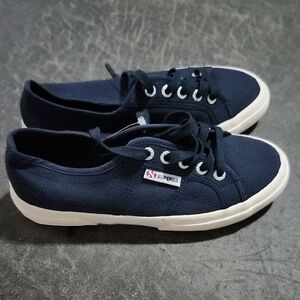 Superga Dark Blue Canvas Sneakers